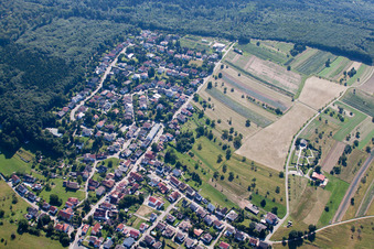 Quartier Schluttenbach in Ettlingen dans le département Bade-Wurtemberg, Allemagne depuis l'avion