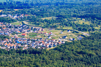 Vue aérienne de Nouvelle zone de développement de Vogelring à Jockgrim dans le département Rhénanie-Palatinat, Allemagne