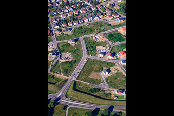 Vue aérienne de Eisvogelstr à Jockgrim dans le département Rhénanie-Palatinat, Allemagne