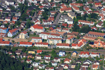 Vue aérienne de Ludviciring à Jockgrim dans le département Rhénanie-Palatinat, Allemagne