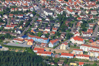 Vue aérienne de Akazienstr à Jockgrim dans le département Rhénanie-Palatinat, Allemagne