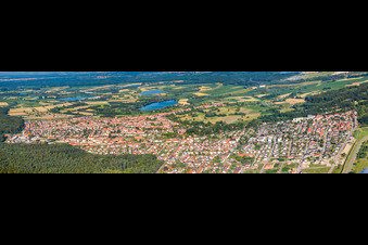 Vue aérienne de Vue de l'ouest à Jockgrim dans le département Rhénanie-Palatinat, Allemagne