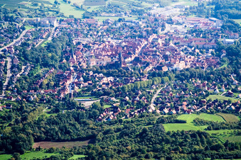 Du sud à Wissembourg dans le département Bas Rhin, France vue d'en haut