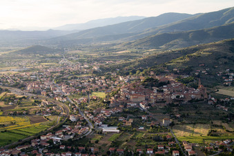 Vue oblique de Poggiolo dans le département Toscane, Italie