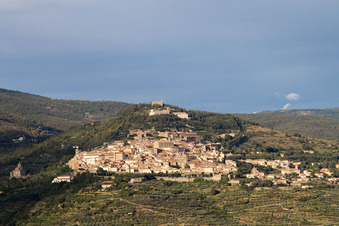 Photographie aérienne de Camucia dans le département Toscane, Italie