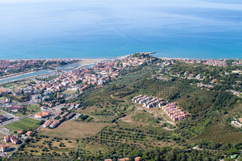 Photographie aérienne de Castiglione della Pescaia dans le département Toscane, Italie