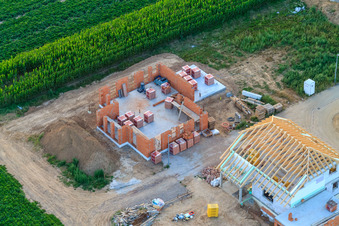 Vue oblique de Chemin des Birken à Steinweiler dans le département Rhénanie-Palatinat, Allemagne