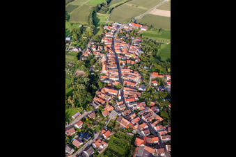 Vue aérienne de Champs agricoles et terres agricoles à Oberhausen dans le département Rhénanie-Palatinat, Allemagne