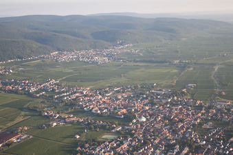 Vue d'oiseau de Quartier Mußbach in Neustadt an der Weinstraße dans le département Rhénanie-Palatinat, Allemagne