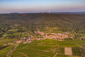Vue aérienne de Vue sur le village à le quartier Leistadt in Bad Dürkheim dans le département Rhénanie-Palatinat, Allemagne