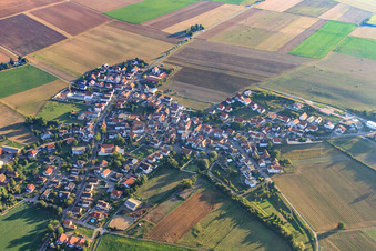 Vue aérienne de Vue du sud à Quirnheim dans le département Rhénanie-Palatinat, Allemagne