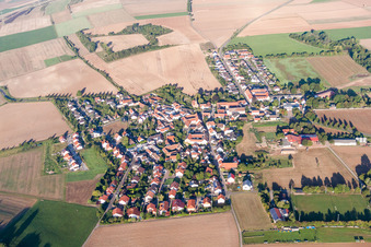 Photographie aérienne de Champs agricoles et terres agricoles à Lautersheim dans le département Rhénanie-Palatinat, Allemagne