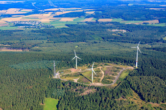Vue aérienne de Stromberg dans le département Rhénanie-Palatinat, Allemagne