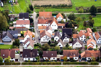 Vue aérienne de Gänsried x Pfeiferweg à Freckenfeld dans le département Rhénanie-Palatinat, Allemagne