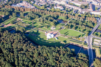Photographie aérienne de Parc de la Poudrière Jülich / Parc de la Tête de Pont à Jülich dans le département Rhénanie du Nord-Westphalie, Allemagne