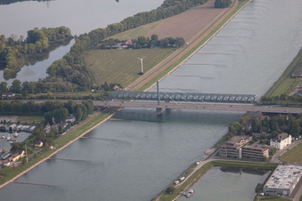 Vue aérienne de Quartier Maximiliansau in Wörth am Rhein dans le département Rhénanie-Palatinat, Allemagne