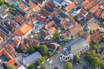 Vue aérienne de Fête de la ville 2011 au Plätzel à Kandel dans le département Rhénanie-Palatinat, Allemagne