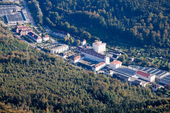 Filage à Ettlingen dans le département Bade-Wurtemberg, Allemagne hors des airs