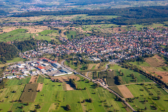 Quartier Langensteinbach in Karlsbad dans le département Bade-Wurtemberg, Allemagne depuis l'avion