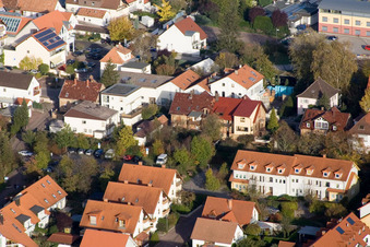 Vue d'oiseau de Bismarckstr à Kandel dans le département Rhénanie-Palatinat, Allemagne