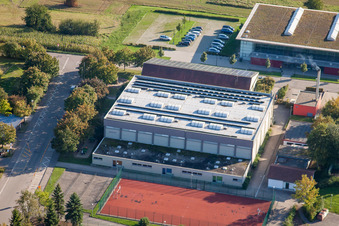 Image drone de Terrains de sport du SV-1899 eV Langensteinbach à le quartier Langensteinbach in Karlsbad dans le département Bade-Wurtemberg, Allemagne