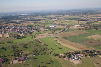 Quartier Palmbach in Karlsruhe dans le département Bade-Wurtemberg, Allemagne vue d'en haut