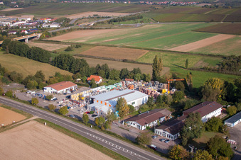 Vue aérienne de Centre de construction de l'Union Hornbach à le quartier Kapellen in Kapellen-Drusweiler dans le département Rhénanie-Palatinat, Allemagne