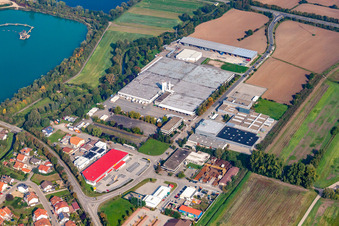 Vue aérienne de Ophélie à le quartier Bad Langenbrücken in Bad Schönborn dans le département Bade-Wurtemberg, Allemagne