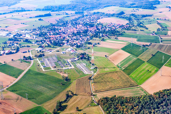 Vue aérienne de Hüffenhardt dans le département Bade-Wurtemberg, Allemagne