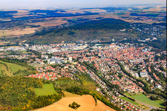 Vue aérienne de Vue de la ville depuis le sud à Bad Mergentheim dans le département Bade-Wurtemberg, Allemagne