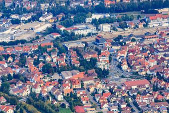 Vue aérienne de Fossé inférieur à Bad Mergentheim dans le département Bade-Wurtemberg, Allemagne