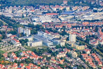 Vue aérienne de Hôpital Caritas Bad Mergentheim gGmbH à Bad Mergentheim dans le département Bade-Wurtemberg, Allemagne