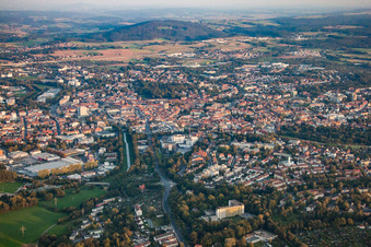 Vue aérienne de Bayreuth dans le département Bavière, Allemagne