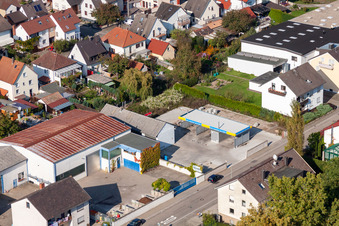 Colonie de Garden City à Kandel dans le département Rhénanie-Palatinat, Allemagne depuis l'avion