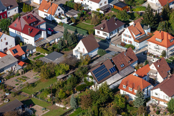 Vue oblique de Colonie de Garden City à Kandel dans le département Rhénanie-Palatinat, Allemagne