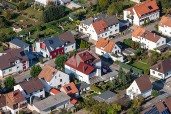 Colonie de Garden City à Kandel dans le département Rhénanie-Palatinat, Allemagne d'en haut