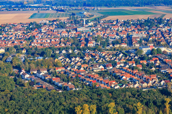 Vue aérienne de Vue de la ville depuis le sud à Kandel dans le département Rhénanie-Palatinat, Allemagne