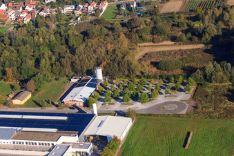 Vue oblique de Zone industrielle d'Am Bruchbach à le quartier Schaidt in Wörth am Rhein dans le département Rhénanie-Palatinat, Allemagne