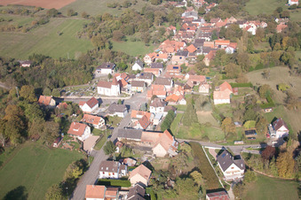 Enregistrement par drone de Mitschdorf dans le département Bas Rhin, France