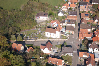 Image drone de Mitschdorf dans le département Bas Rhin, France