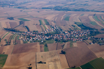 Aschbach dans le département Bas Rhin, France d'en haut