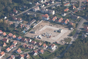 Lauterbourg dans le département Bas Rhin, France vue du ciel