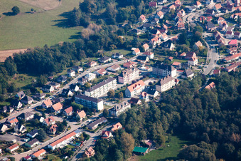 Enregistrement par drone de Lauterbourg dans le département Bas Rhin, France