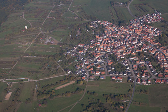 Quartier Büchelberg in Wörth am Rhein dans le département Rhénanie-Palatinat, Allemagne vue du ciel