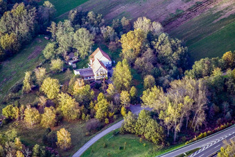 Vue aérienne de Forge d'armoiries à Bellheim dans le département Rhénanie-Palatinat, Allemagne