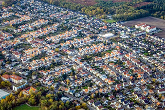 Vue aérienne de Postgrabenstr à Bellheim dans le département Rhénanie-Palatinat, Allemagne