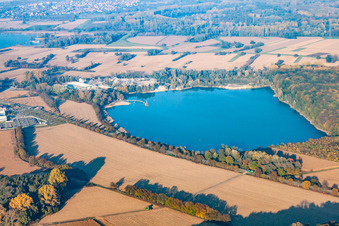 Hagenbach dans le département Rhénanie-Palatinat, Allemagne depuis l'avion