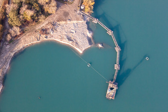 Vue d'oiseau de Hagenbach dans le département Rhénanie-Palatinat, Allemagne
