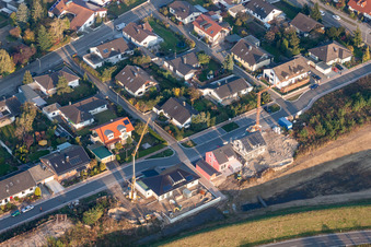 Enregistrement par drone de Forstlandallee à Jockgrim dans le département Rhénanie-Palatinat, Allemagne