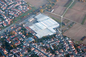Photographie aérienne de Site de l'usine Kardex Remstar Produktion Deutschland GmbH Kardex-Platz à Bellheim dans le département Rhénanie-Palatinat, Allemagne